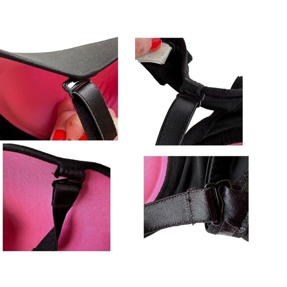 Victoria's Secret PINK Mult Way Push Up Bra 36D Black Multiposition Adju… - Picture 5 of 12